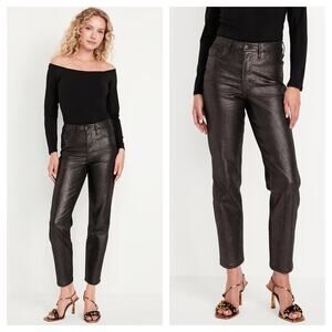 Old Navy High-Waisted Shine OG Straight Ankle Jeans size 12